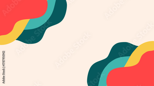 Trendy abstract vector background with curved wavy forms for website banners and marketing visuals.