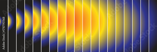 Black and yellow abstract glass line pattern. smooth gradient straps texture vector background design.