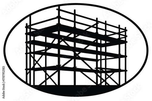 scaffolding vector icon silhouette