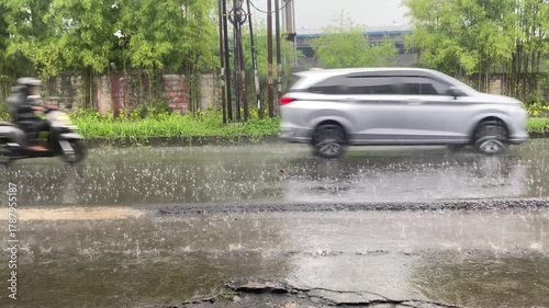 rain on the road