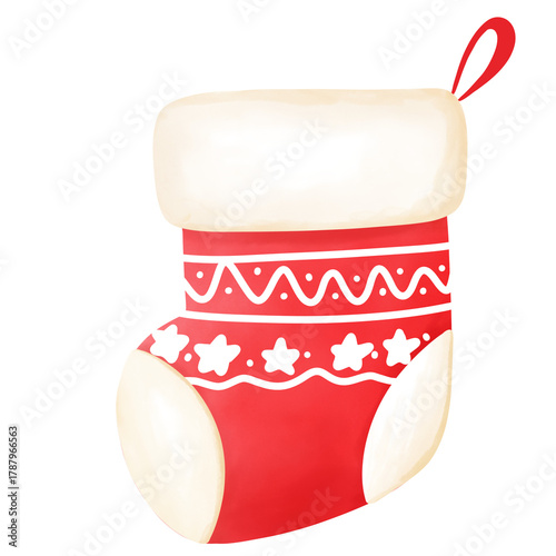 Red Christmas Stocking Illustration