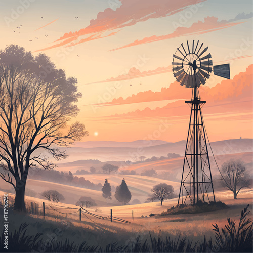 sunset in the desert