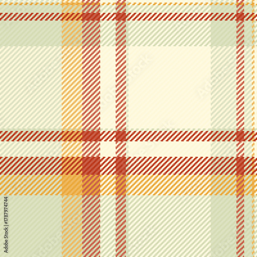 Idyllic background texture check, thread pattern textile plaid. Everyday fabric seamless tartan vector in cornsilk and light colors.