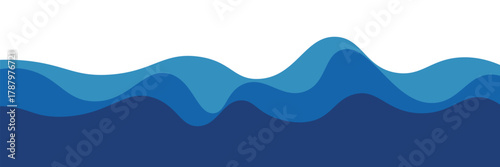 Sea waves layered vector background illustration and sea beach vector illustration.