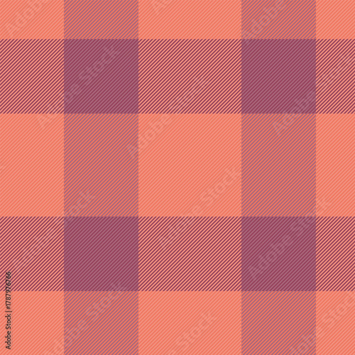 Mexico plaid background vector, duvet tartan fabric textile. Checking check pattern seamless texture in red color.