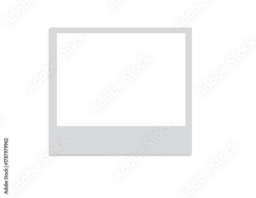 Vintage polaroid instant photo frame isolated PNG overlay background