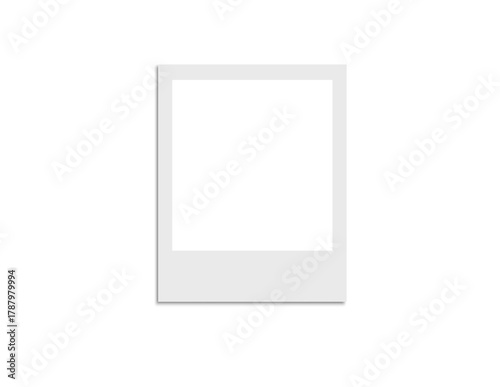 Vintage polaroid instant photo frame isolated PNG overlay background