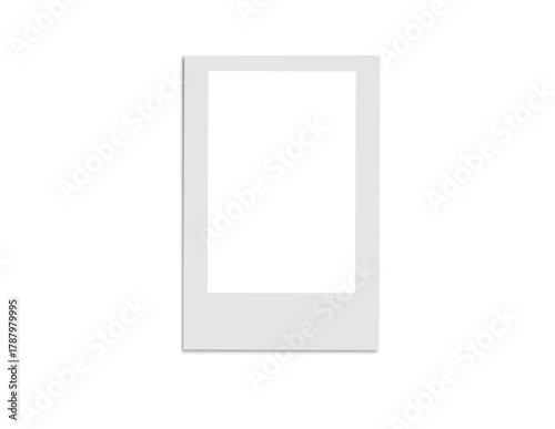 Vintage polaroid instant photo frame isolated PNG overlay background