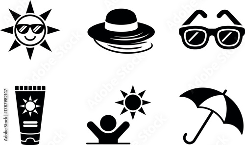 Summer protection icons