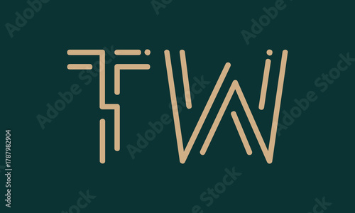 TW T tw initial logo | initial based abstract modern minimal creative logo, vector template image. luxury logotype logo, real estate homie logo. typography logo. initials logo