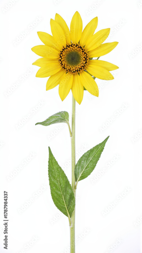 Fototapeta premium Bright Yellow False Sunflower (Heliopsis) Isolated on White