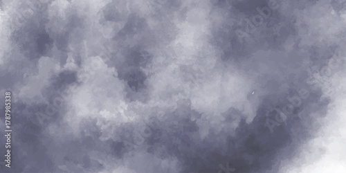 Dramatic dark storm clouds in the blue sky