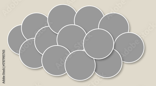 round photo collage mockup. Photo album or memory wall idea for banner, poster, mockup, flyer, brochure. vector template