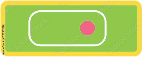 Green level tool with pink bubble