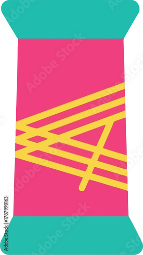 Pink thread spool crafting sewing diy icon