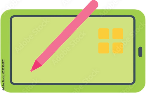 Digital art tablet with stylus creative design tool