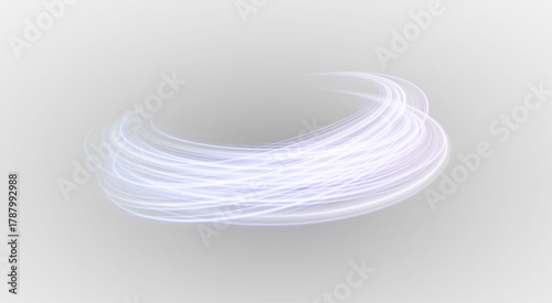 Magic twirl of energy forming a radiant tornado vortex with glowing lines. Futuristic portal of light and sparkle in a bright circular motion.