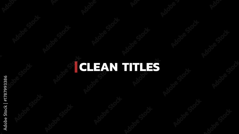 Clean Title 3 Шаблон Stock | Adobe Stock