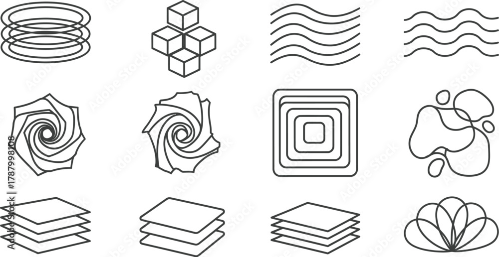 Fototapeta premium Vector art of abstract geometric shapes