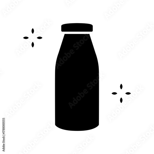 Milk bottle icon design template