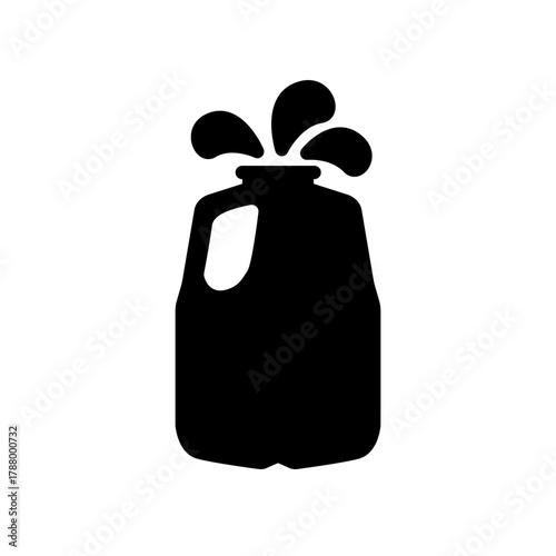Milk bottle icon design template