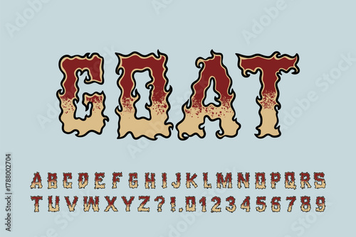 Burning Melted Horror Display Font Alphabet
