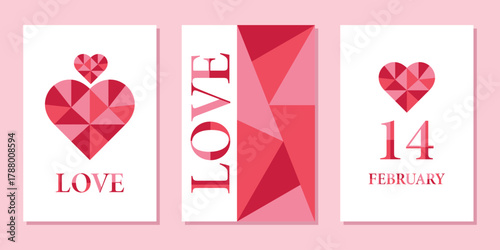 Set of banners for Valentine's Day. February 14. Vector design.