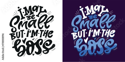 Cute hand drawn doodle lettering quote a bout little baby. Lettering for t-shirt design, mug print, bag print, clothes fashion. 100% hand drawn vector image.