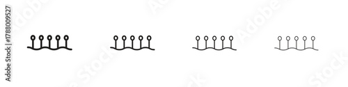 Acupuncture icon. Simple graphic element set