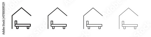 Accommodation icon. Simple graphic element set