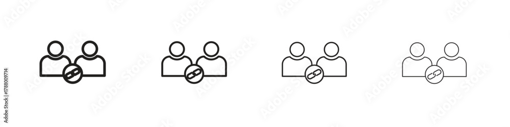 Fototapeta premium Affiliate link icon. Simple graphic element set