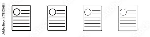 Application form icon. Simple graphic element set