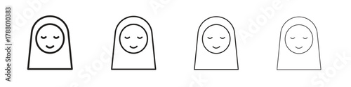 Arab woman icon. Simple graphic element set