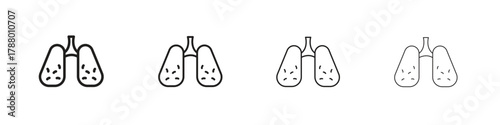 Asthma icon. Simple graphic element set