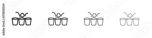 Beer pong icon. Simple graphic element set