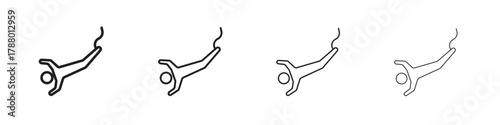 Bungee jumping icon. Simple graphic element set