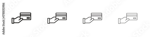 Card payment icon. Simple graphic element set