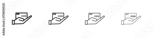 Cash on delivery icon. Simple graphic element set