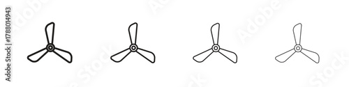 Ceiling fan icon. Simple graphic element set