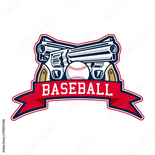 Revolver Baseball Modern professional baseball template logo design for baseball club