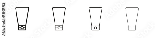Cream tube icon. Simple graphic element set