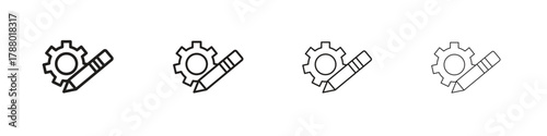 Customized icon. Simple graphic element set