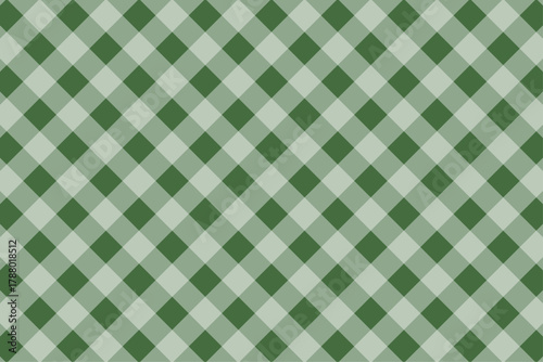 クリスマスの緑チェックの背景イラスト