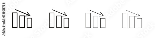 Decrease icon. Simple graphic element set