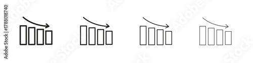 Decrease icon. Simple graphic element set