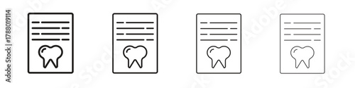 Dental X ray icon. Simple graphic element set