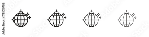 Disco ball icon. Simple graphic element set