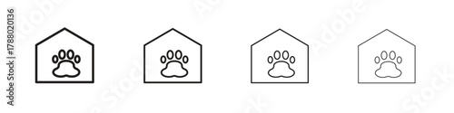 Dog Shelter icon. Simple graphic element set