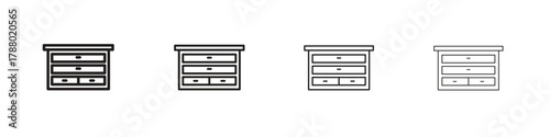 Dresser icon. Simple graphic element set