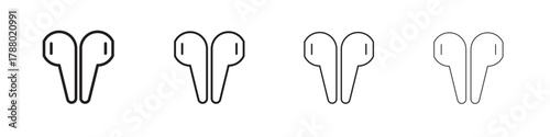 Earbuds icon. Simple graphic element set